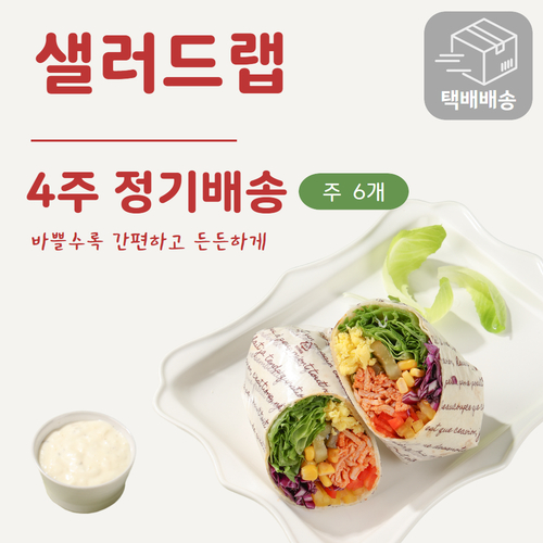 [샐러드랩 정기배송] [택배배송] 4주 정기배송 (주6개)